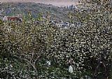 Claude Monet Vetheuil Flowering Plum Trees painting